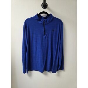 Nike Dri-Fit Men's XL‎ Blue Zip Long Sleeve Golf Running Outdoor Pullover Shirt